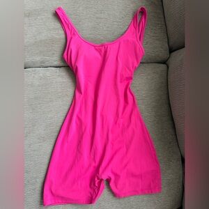 NEVER WORN SZ L bright pink women's athletic romper